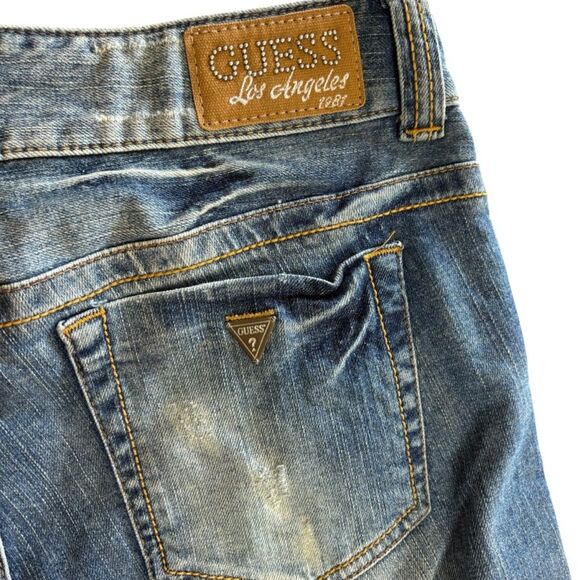 Guess Jeans Daredevil Skinny in Haley Wash Denim Jeans Size 32 Regular NEW - Picture 5 of 7